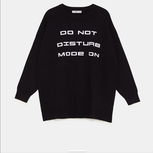 Black Zara knit do not disturb sweater - Picture 4 of 7